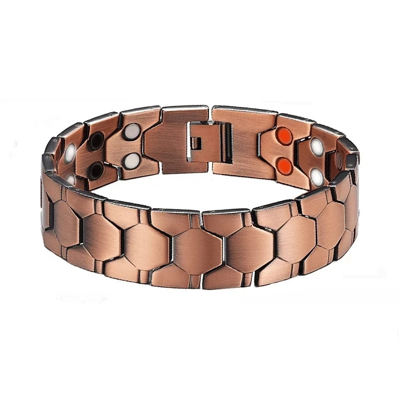 Danoz HealthSmart - Healing Healthy Copper Magnetic Bracelet for Men Arthritis Pain Relief Bio-Energy Blood Pressure Bracelet Health Bangle Jewelry - Buy 1 Get 1 More!