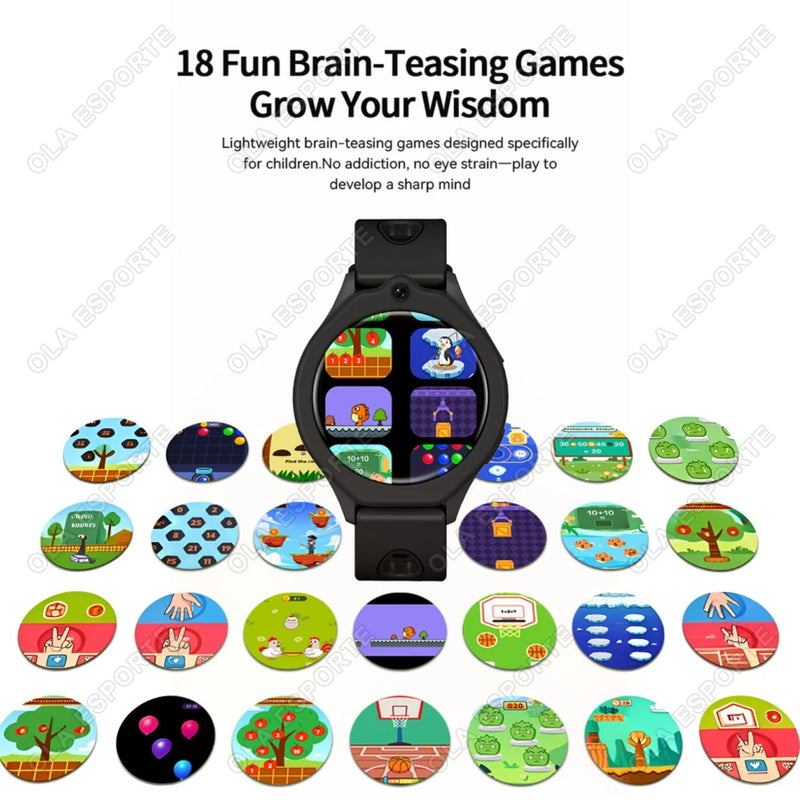 ⌚ Danoz KidSmart | Ola Esporte Kids Smart Watch | 1.52" HD Touch | 18 Games | Flashlight | Sleep Monitor | Alarm Clock | Birthday Gift Boys & Girls ✨