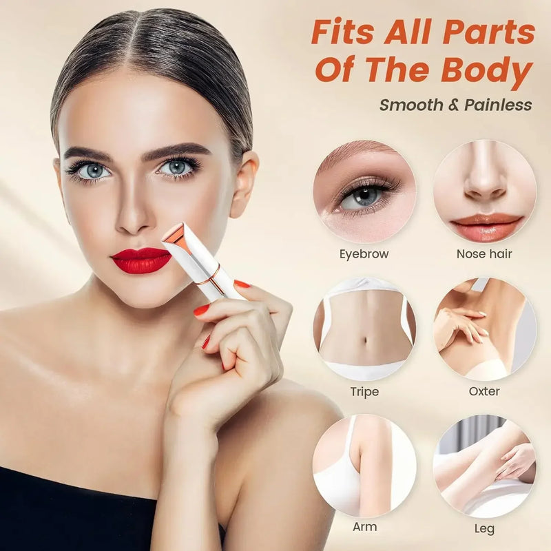 Danoz Beauty - Women's Hair Remover, Waterproof Shaver with LED Light, Suitable for Face, Bikini Area, Lips, Chin, and Upper Lip Fine Hair. USB