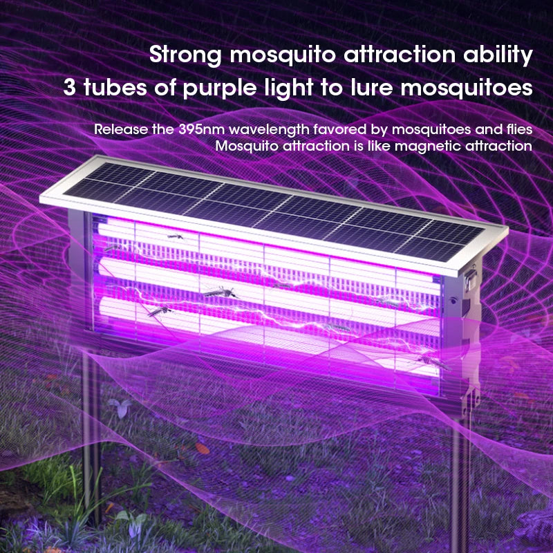 Keep your outdoor spaces mosquito-free without the hassle! with Danoz solar-powered or USB insect killer lamp harnesses the sun's energy to attract and eliminate flying pests
