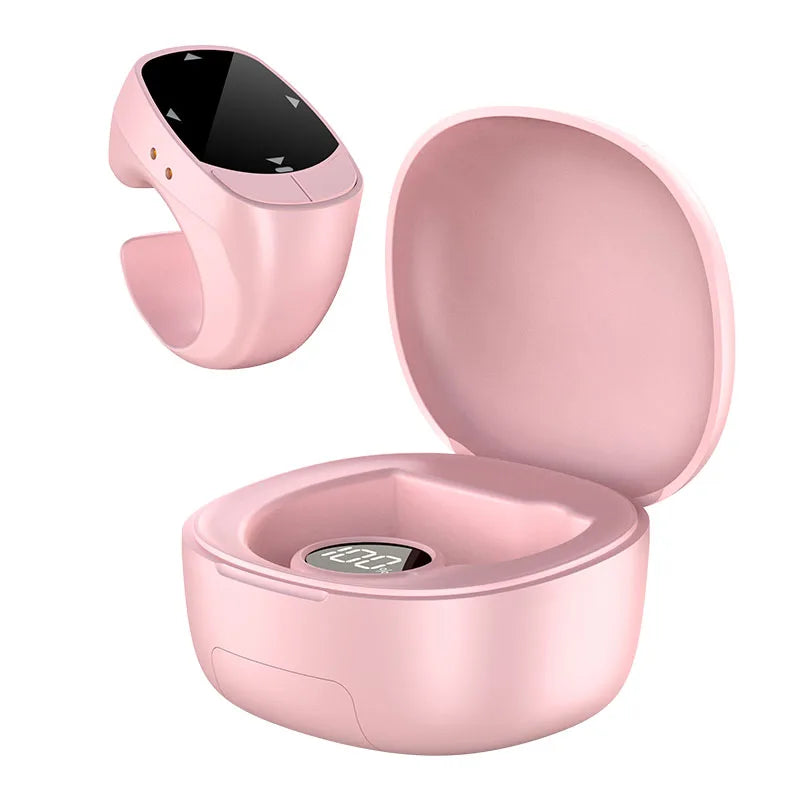 💍 Danoz TechSmart | Ola Esporte Fingertip Remote Scrolling Ring | Bluetooth 5.3 | TikTok & Reels Scroll | Selfie | eBook | Volume | 12-Hr Battery | Black, White & Pink