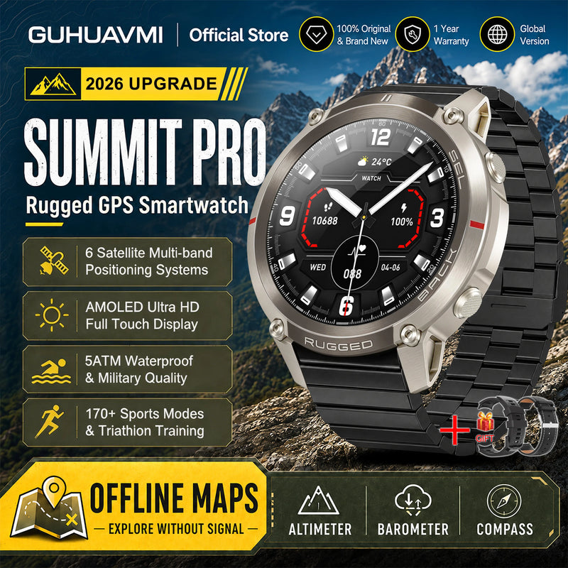 ⌚ Danoz WatchSmart | 2026 Military GPS Smartwatch | 1.43" AMOLED | Offline Map | 5ATM | 170+ Sports | Bluetooth Call | 500mAh | Men & Women