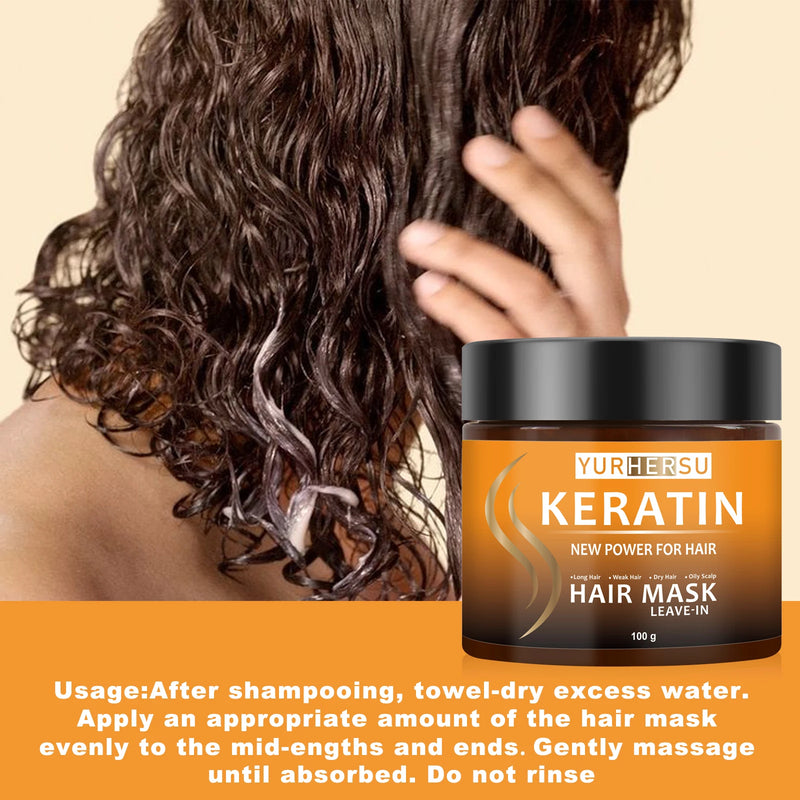 Danoz BeautySmart - Buy 1 Get 1 Free! Keratin hair mask provides deep conditioning, is easily absorbed, and improves hair texture and frizz.