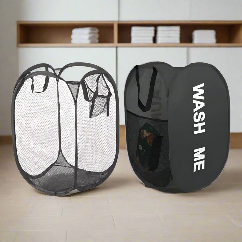Buy 1 Get 1 Free - Tackle laundry day with a smile using Danoz Mesh Pop-up Laundry Basket! With its roomy, breathable mesh design, it keeps your dirty clothes fresh and well-ventilated