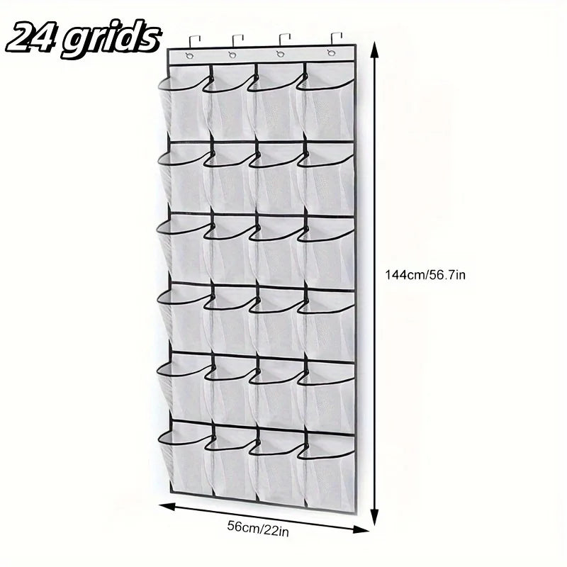 Transform your closet chaos into organized bliss with this clever 24-grid wall organizer! Perfect for shoes, accessories, or everyday sundries - Buy 1 Get 1 More!