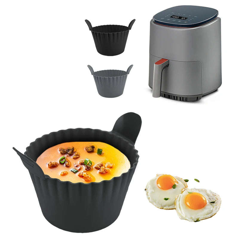 Danoz CookSmart - Silicone Air Fryer Egg Poacher Silicone Cupcake Baking Cups Ramekins For Air Fryer Ovens Air Fryer Silicone Basket