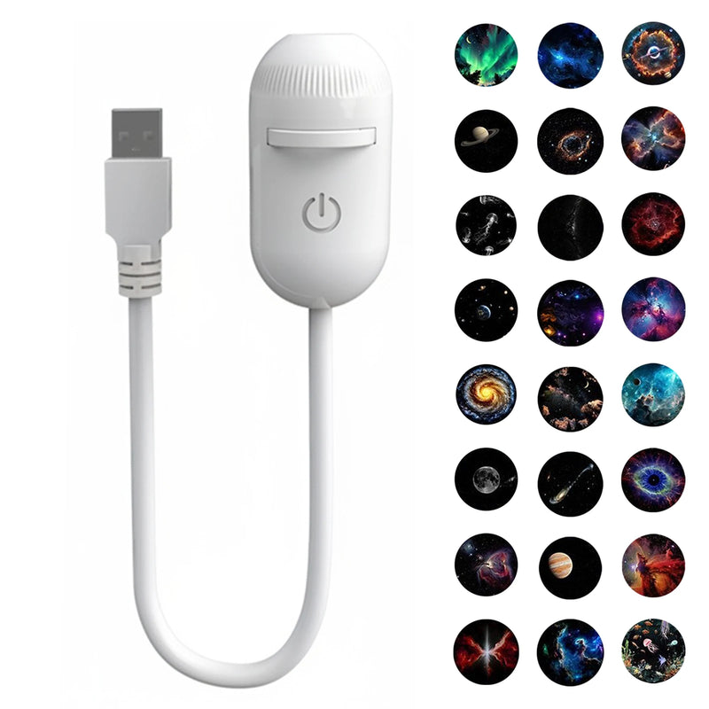 ✨ Danoz LightSmart | 2-in-1 USB Mini Galaxy Star Projector Night Light | Starry Sky & Reading Light | Multiple Slide Options | Car & Home | Adults & Kids