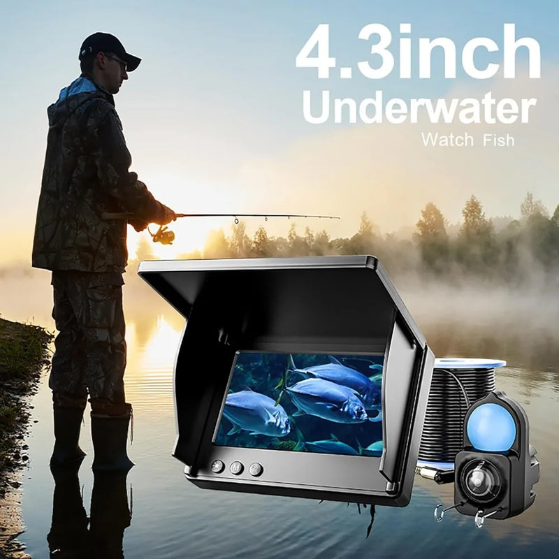 Danoz FishingSmart - Portable Underwater Fishing Camera with 4.3 LCD Monitor Infrared Night Vision Waterproof Fish Finder