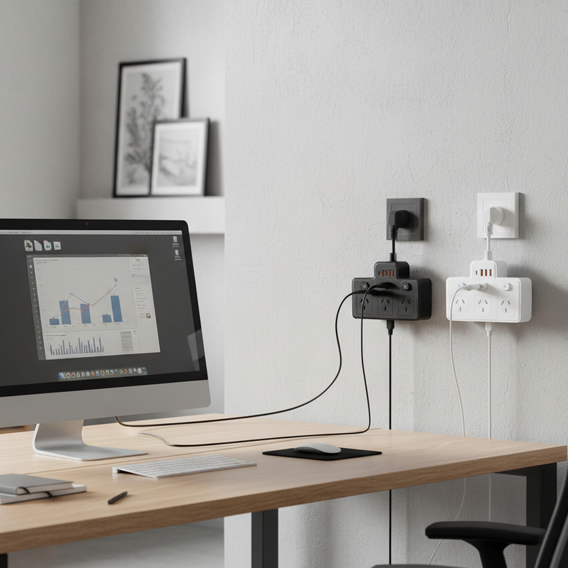 Danoz PowerSmart - Power Strip AU Multitap Wall Mounted Independent Switch Power Socket With USB C Charging Ports Network Filter Adapter - Buy 1 Get 1 Free!