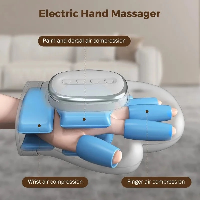 Danoz MassageSmart - Professional Hand Massager Finger Wrist Palm Relaxation Device with Airbag Compression Kneading for Improves Hand Health