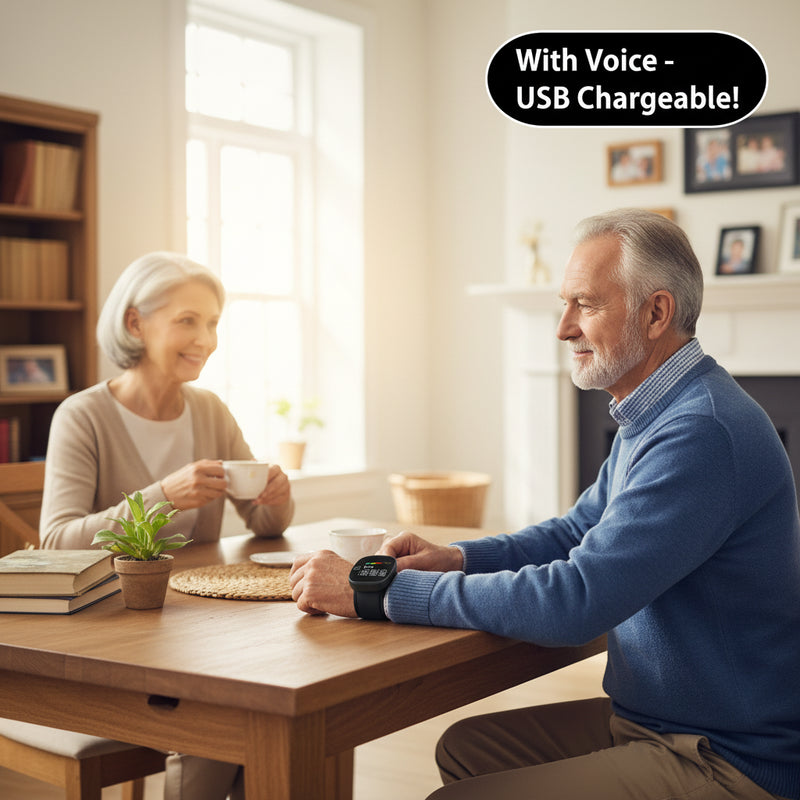 Danoz USB chargeable Wrist Blood Pressure Monitor! fun, fast, and handy digital tensiometer gives you quick, accurate readings!