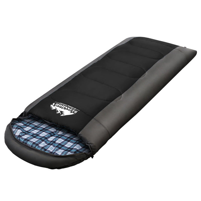 Danoz Camping - Weisshorn Sleeping Bag Single Thermal Camping Hiking Tent Black  -20°C