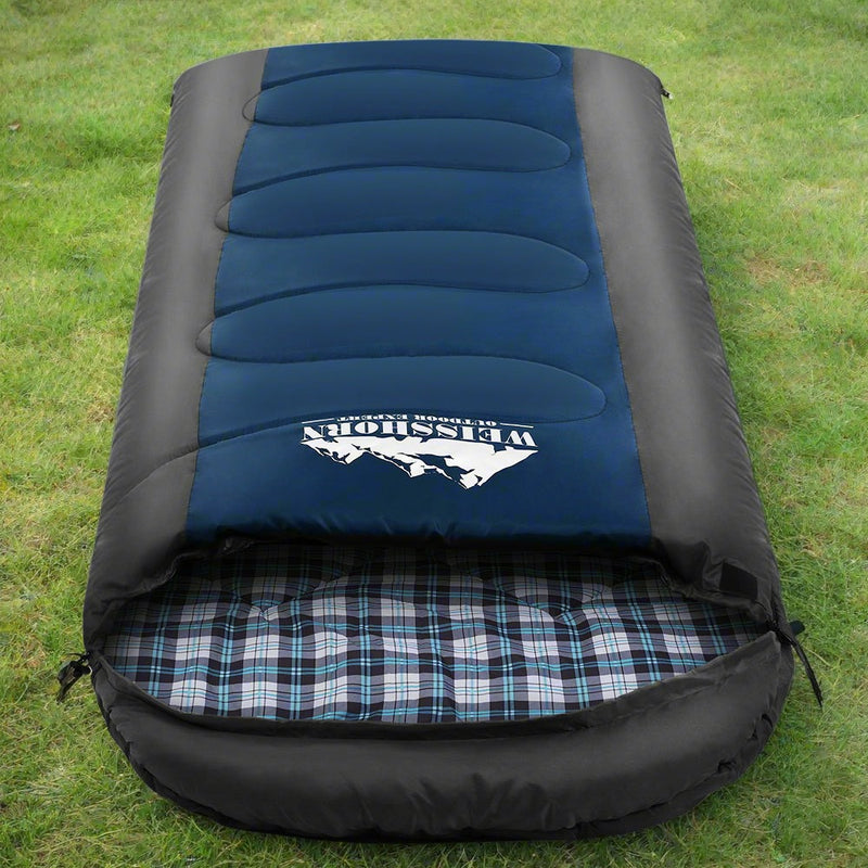 Danoz Camping - Weisshorn Sleeping Bag Single Thermal Camping Hiking Tent Blue -20°C