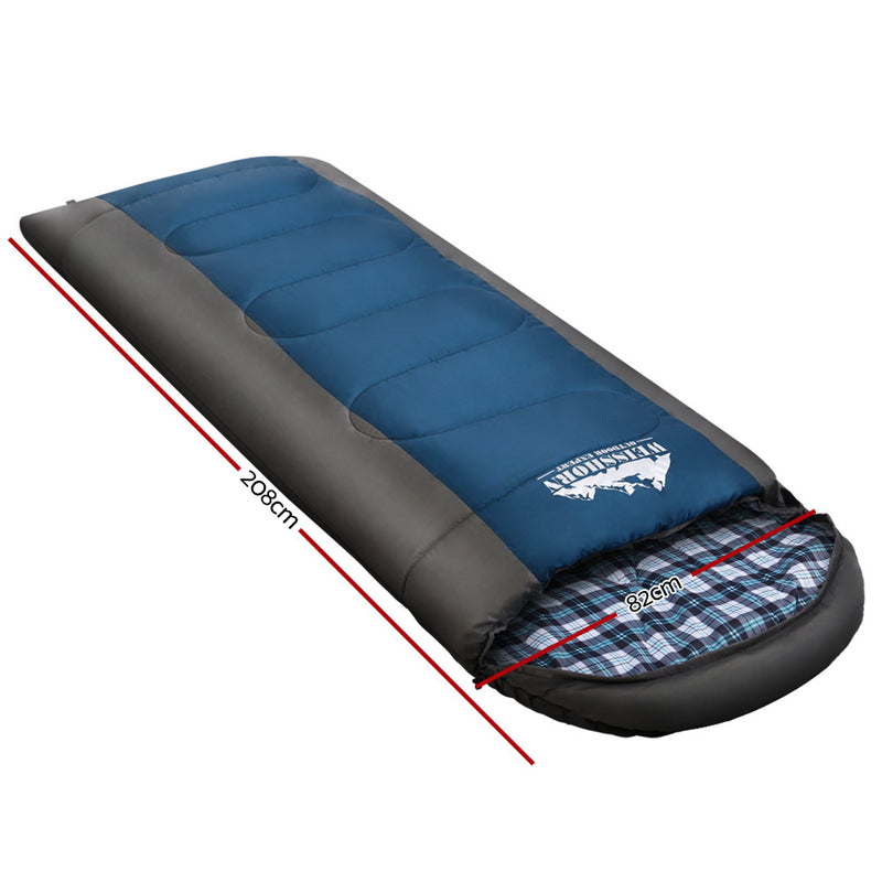 Danoz Camping - Weisshorn Sleeping Bag Single Thermal Camping Hiking Tent Blue -20°C