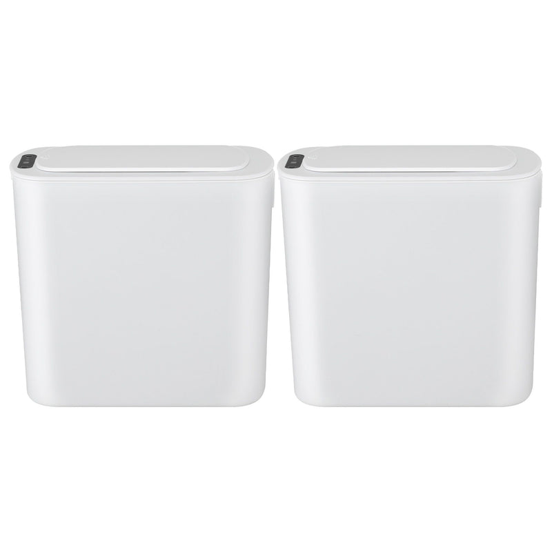 🗑️ Danoz CleanSmart | Devanti Motion Sensor Bin | 2-Pack | 11L | Touchless Auto Lid | Soft-Close | Slim Design | White