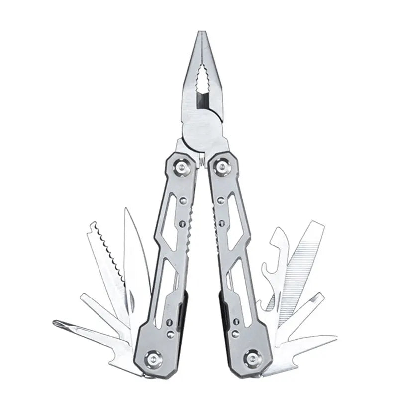 Master any outdoor challenge with this versatile stainless steel multi-tool pliers. Featuring a combination of cutting, gripping, and folding functions, it's engineered for camping, survival situations, and everyday carry - Buy 1 Get 1 Free!