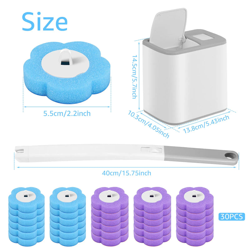 🚹 Danoz Toilet CleanSmart | Willstar Disposable Toilet Brush & Holder Set | Auto-Lid | 360° Deep Clean | Scented Heads | Wall or Floor Mount | 18–72 Heads | Free Postage!