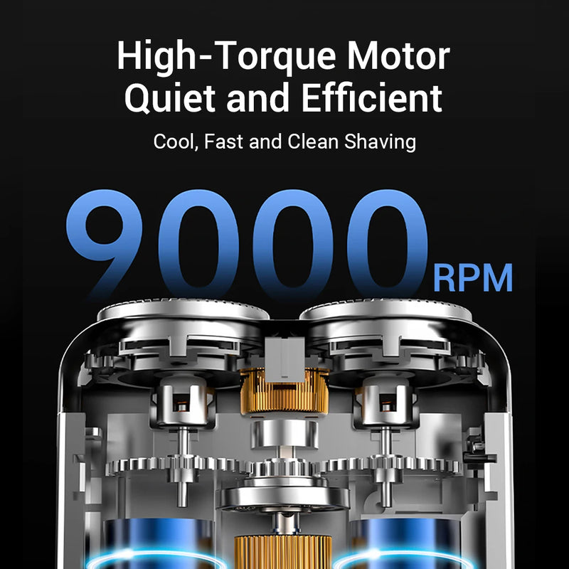 Danoz Grooming - Waterproof Electric Smart Shaver Travel Razor Mini Dual Blade Shaver Men Shaver Portable Beard Trimmer Remover Rechargeable - Buy 1 Get 1 Free!