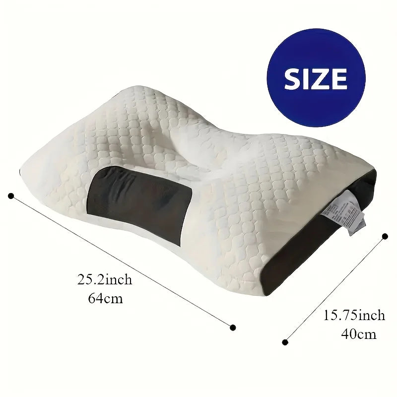 🛏️ Danoz PillowSmart | 2-Pack Massage Neck Pillows | Ergonomic Orthopedic Contour | Adjustable | Removable Zippered Cover | Machine Washable | Dark Grey ✨