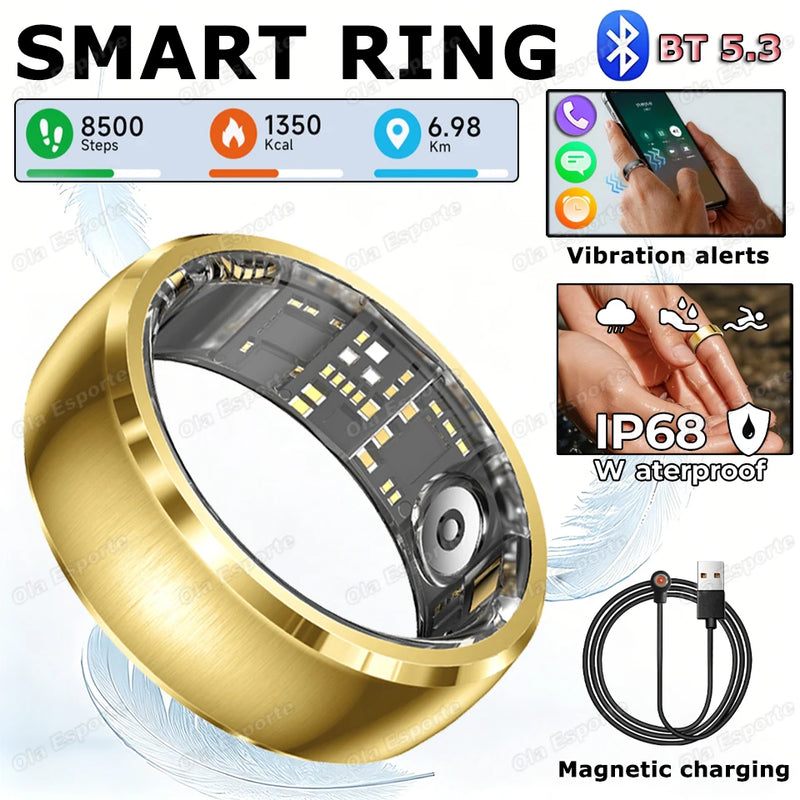 💍 Danoz RingSmart | Ola Esporte SY15 Smart Ring | Bluetooth 5.3 | Heart Rate, SpO2, BP & Sleep | GPS | NFC | 5ATM | Calls & Alerts | 7 Sizes | 4 Colours