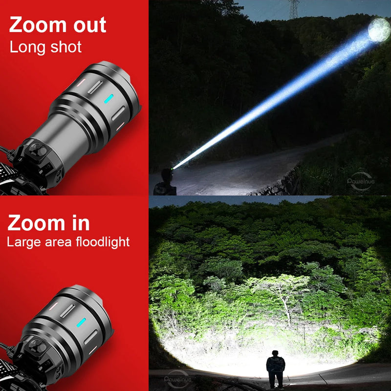Danoz Lights - High Power 800W LED Headlight 500000000LM Super Bright Zoom Waterproof Headlamp Outdoor Camping Work Hunting Lantern