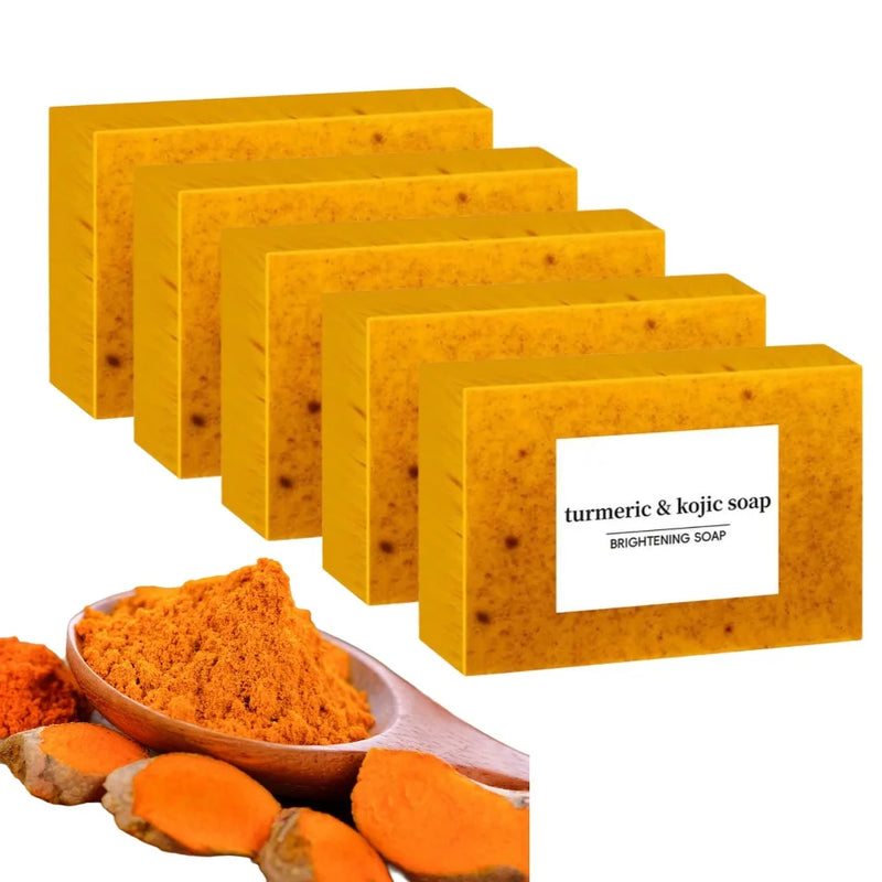 Danoz BeautySmart - 100g Turmeric Hand Made Soap, Lemon Kojic Acid Soap, Shower and Facial Soap body care 1/3/5pcs