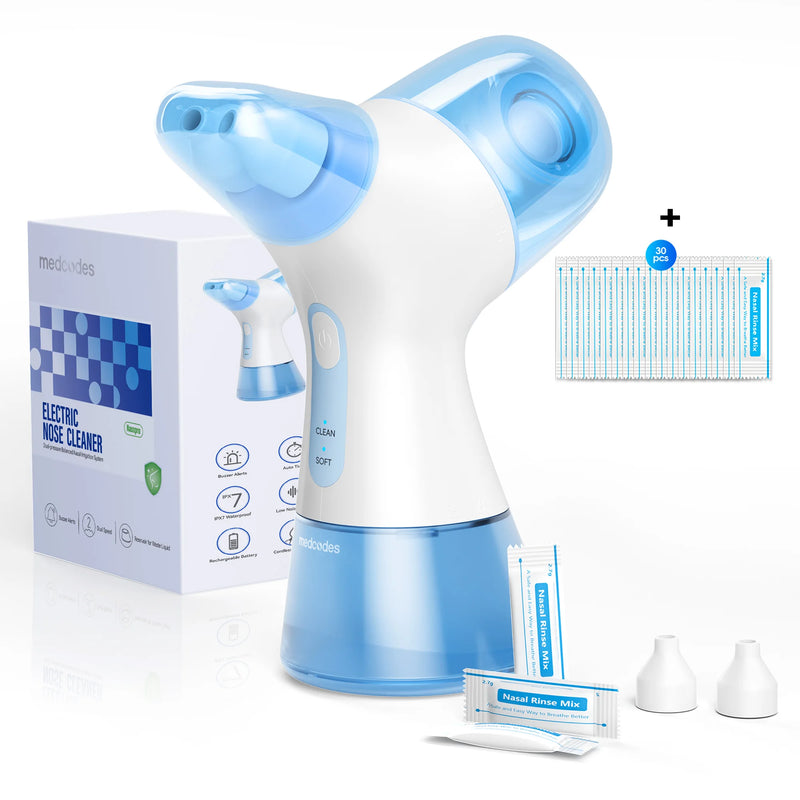 Danoz HealthSmart – Breathe Easy & Feel Amazing! USB Rechargeable Nasal Rinse Irrigation System + 30 Salt Packets for Sinus Relief, Comfort & Clear Airways Every Day 🌬️✨