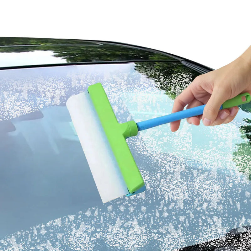 Sparkling windows without the squeaky frustration? This 12-inch silicone squeegee kit is your new best friend! Glide it across glass, mirrors, and shower doors to banish streaks and water spots in seconds
