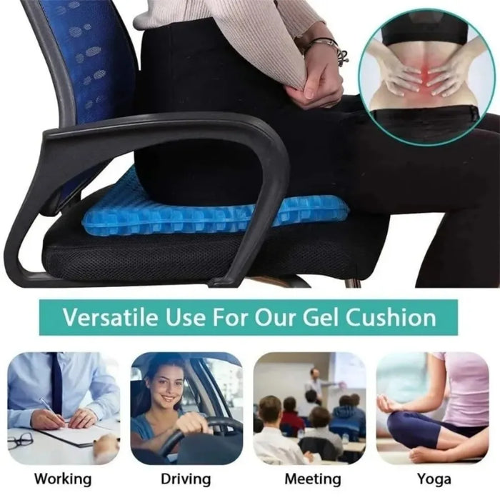 Danoz Smart - Gel Seat Cushion Breathable Honeycomb Design For Pressure Relief Back Tailbone Pain Home Office Chair Cars Wheelchair