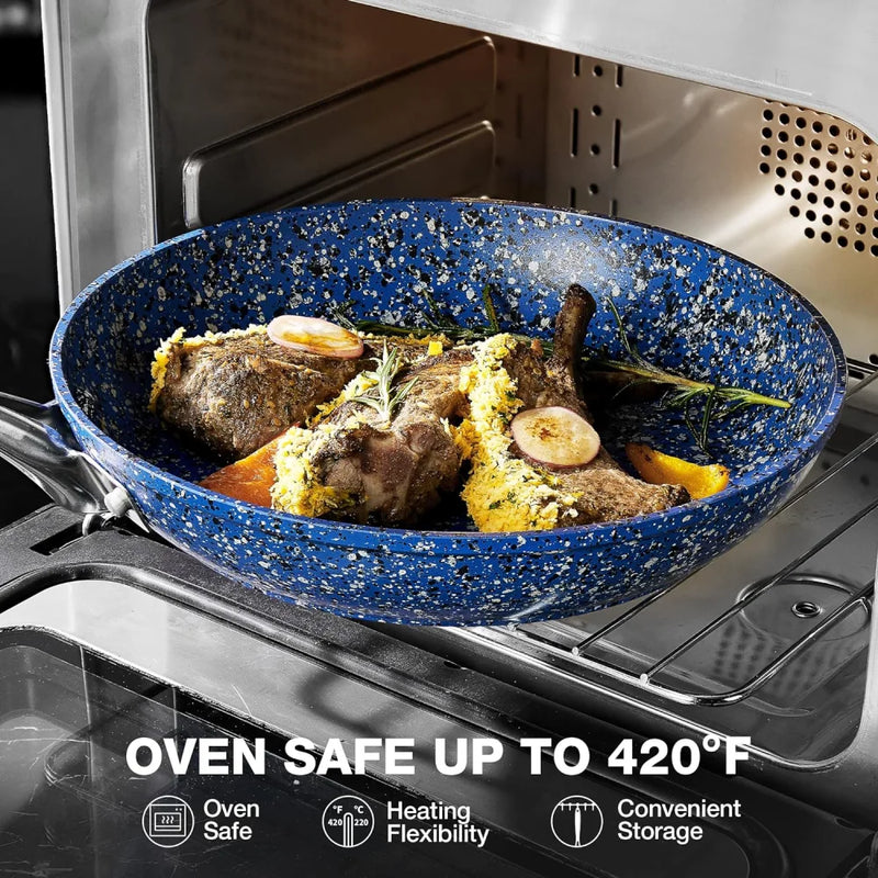 Add a pop of color to your cooking with Danoz DuraStone 26cm Forged Aluminum Fry Pan! incl. 5 years warranty