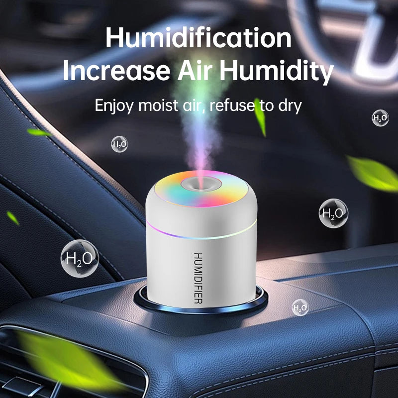 Danoz Health - 180ML Mini Air Humidifier USB Electric Aroma Diffuser Essential Oil Purifier Aromatherapy Mist Maker Lights For Car Home Bedroom - Buy 1 Get 1 Free!