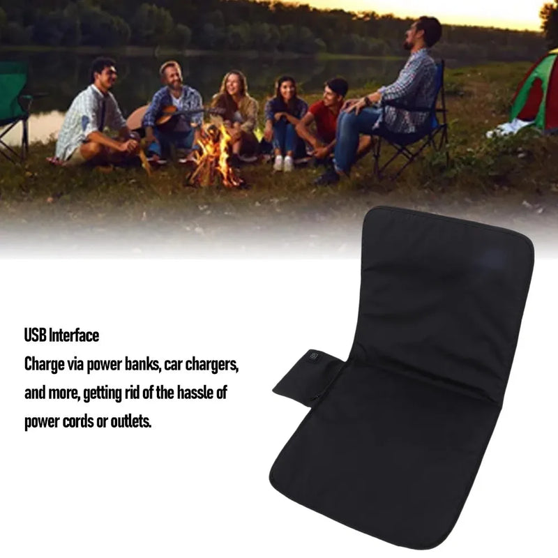 Danoz HeatingSmart HotSeat Heated Seat Cushion 🔥🪑 | Stay Toasty Wherever You Sit — Indoors or Out! | 3 Heat Settings | USB Powered | Waterproof | Seat & Back Warmth
