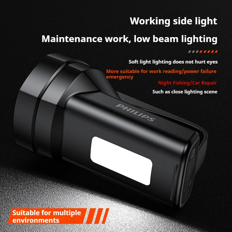 🔦 Danoz LightSmart | Philips SFL3121 Flashlight | 600 Lumens | 10W | 200–500m Range | Waterproof | Side Light | Multi-Use Searchlight
