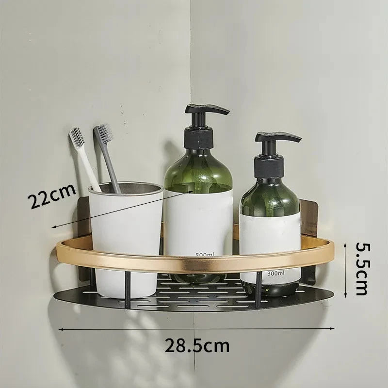 🛁No drilling bathroom shelf storage for shampoo, makeup, and other shower essentials without any drilling required. 🪛 Buy 1 Get 1 More!