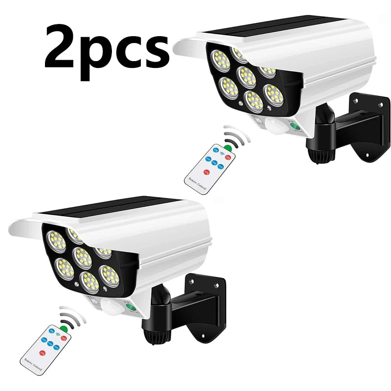 Danoz Lights -Outdoor Motion Sensor Solar Lights 2000 Lumens 77LED Solar Motion Sensor LED Light Outdoor Camera Wireless Security Floodlights