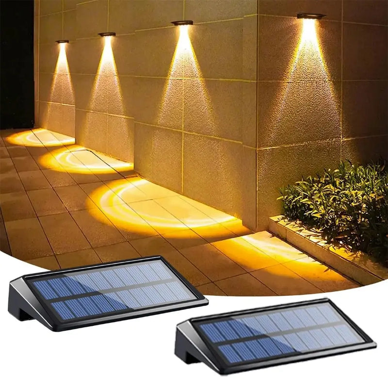 Danoz Lights -Solar Wall Lights 4 LED Solar Fence Lights Outdoor Waterproof Solar Deck Lights Wall Lights for Fence Post Yard Pathway - Buy 1 Get 1 Free!