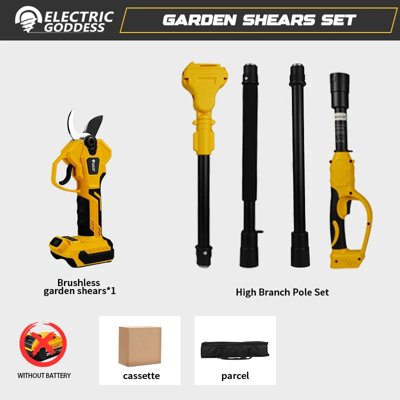 🌳 Danoz ToolSmart | Brushless 6" Electric Chainsaw & Pole Pruner | Telescoping Handle | 8m/s Chain | For Dewalt 20V Battery | Garden Tree Pruning