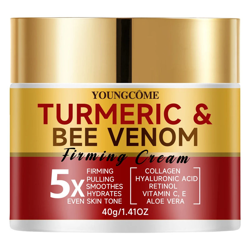 Danoz BeautySmart - YOUNGCOME Turmeric & Bee Venom Firming Cream Firms and Lifts Loose Skin, Containing Hyaluronic Acid - Buy 1 Get 1 Free!