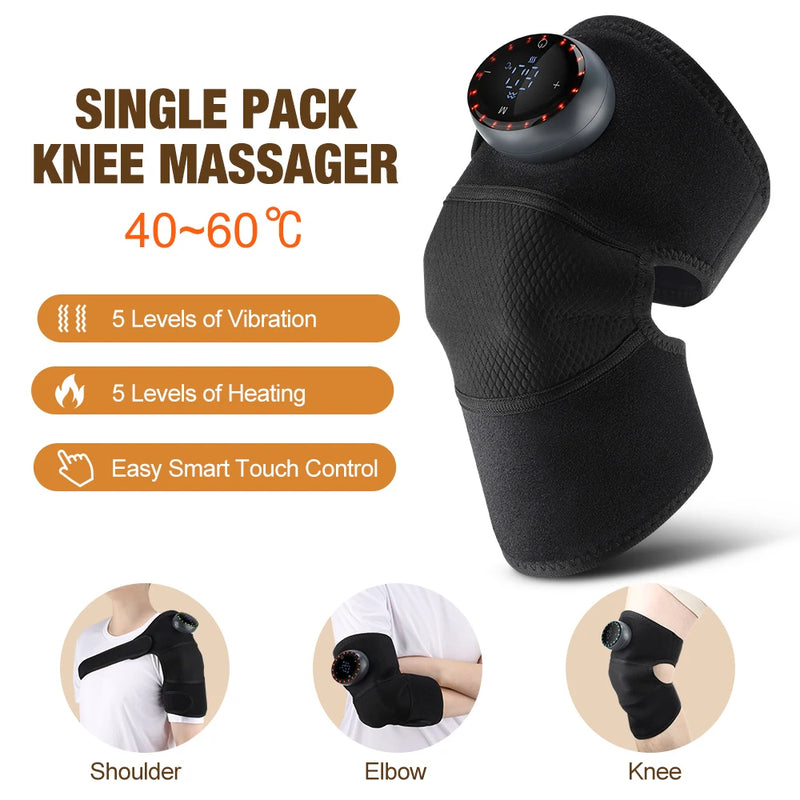 Danoz HealthSmart - USB Electric Heating Knee Massager Joint Elbow Knee Pad Shoulder Pad Vibration Knee Shoulder Massage