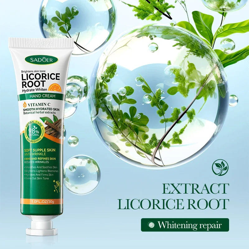 Danoz BeautySmart - Buy 1 Get 1 More! SADOER Vitamin C Licorice Hand Cream Moisturizing Nourishing Brightening Hydrating Hands Skin Care Products
