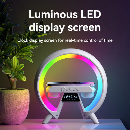 Danoz Direct - Xiaomi Multifunctional 7-color Bluetooth Speaker Quick Charging Base Bedside Alarm Clock Small Night Light