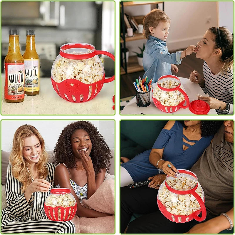 Make popcorn time fun and easy with Danoz CookSmart Microwave Glass Popcorn Popper! Crafted from temperature-safe borosilicate glass and topped with a flexible silicone lid