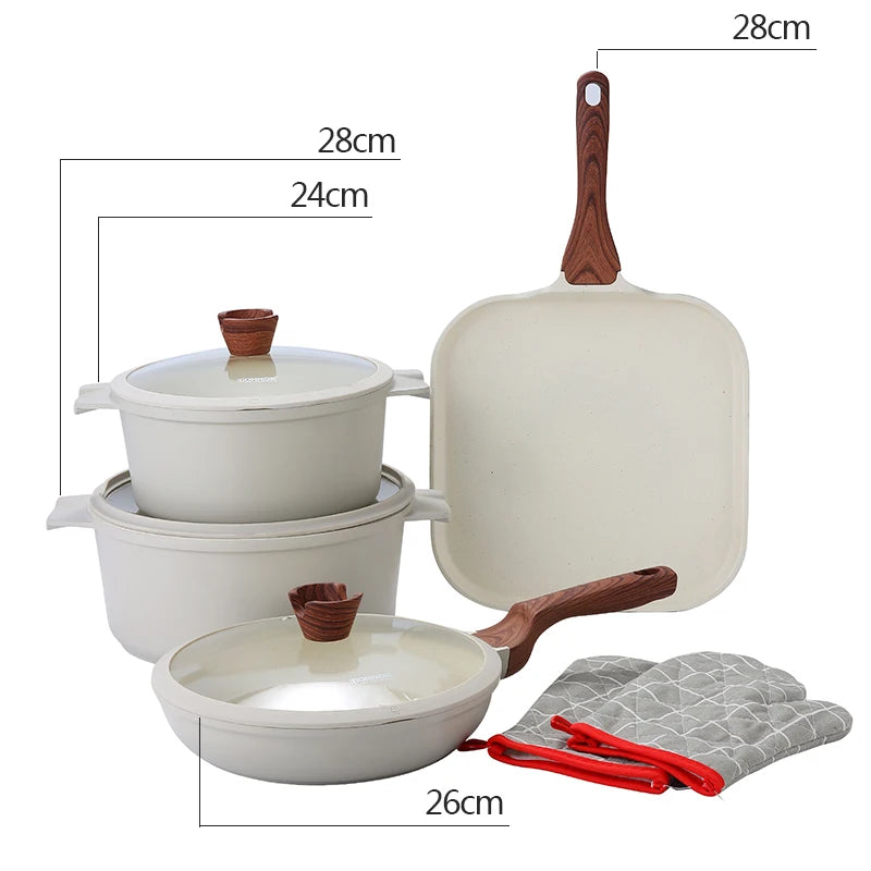 🍳 Danoz CookSmart | DONNOR 21-Piece Ceramic Nonstick Cookware Set | Pots & Pans | Utensils & Pan Protectors | Granite Finish | Eco-Friendly | Multiple Colours ✨
