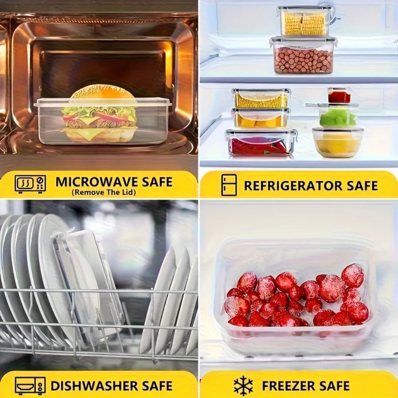🍱 Danoz StoreSmart | 8pc BPA-Free Airtight Food Containers | Locking Lids | Microwave & Freezer Safe | PP Plastic | Dry Goods, Fruit & Veg