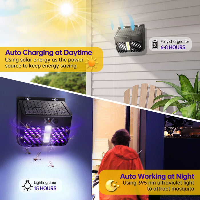 Danoz Outdoors - Solar Light Solar Bug Zapper🦟🐝Discover the perfect solution to keep your outdoor space free from pesky bugs