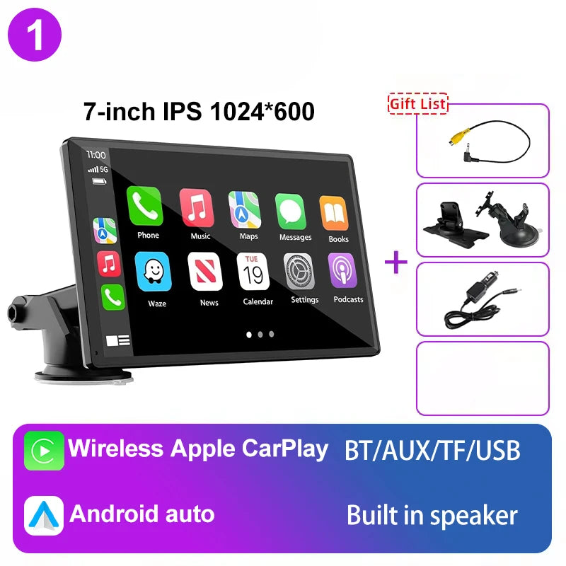 🚗 Danoz CarSmart | X7 Plus 7” IPS Wireless CarPlay & Android Auto | WiFi | FM Transmitter | Reversing Camera Input | Universal Fit | Super Deal! ✨
