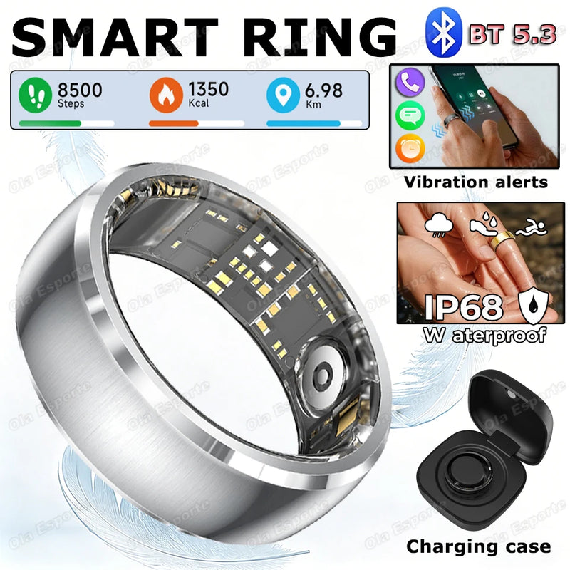 💍 Danoz RingSmart | Ola Esporte SY15 Smart Ring | Bluetooth 5.3 | Heart Rate, SpO2, BP & Sleep | GPS | NFC | 5ATM | Calls & Alerts | 7 Sizes | 4 Colours
