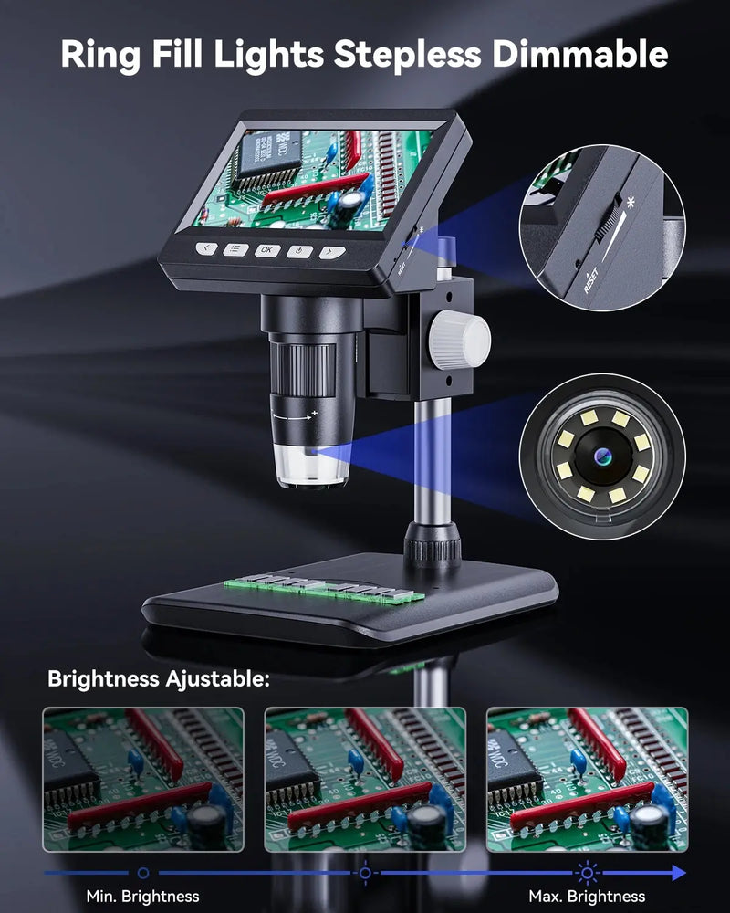 Danoz Smart 🔬 4.3 Inch Digital Microscope. Featuring 1080P and up to 1000x magnification.