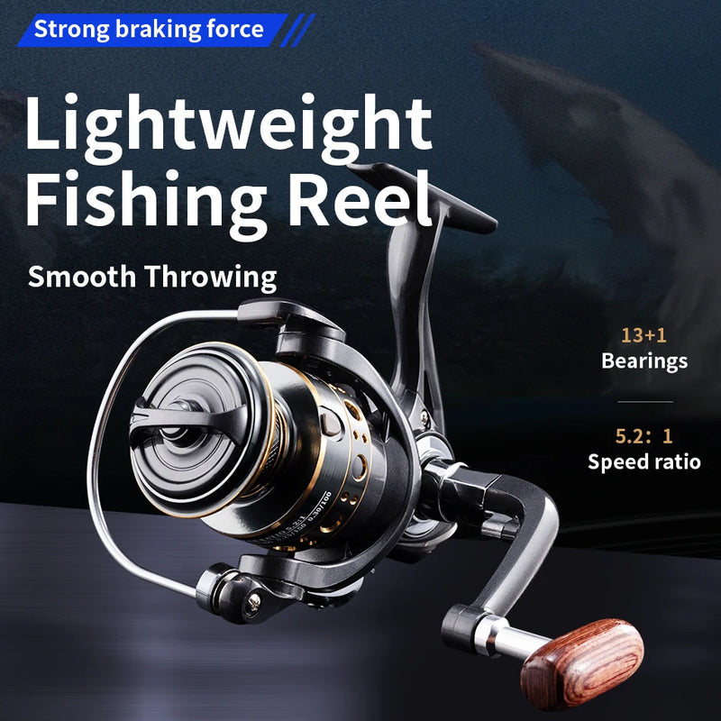 Danoz Fishing - Rooblinos BK Fishing Spinning Reel Metal Spool 5.2:1/4.7:1 Carp Fishing Reel 1000-7000 Metal Line Cup Sea Tackle
