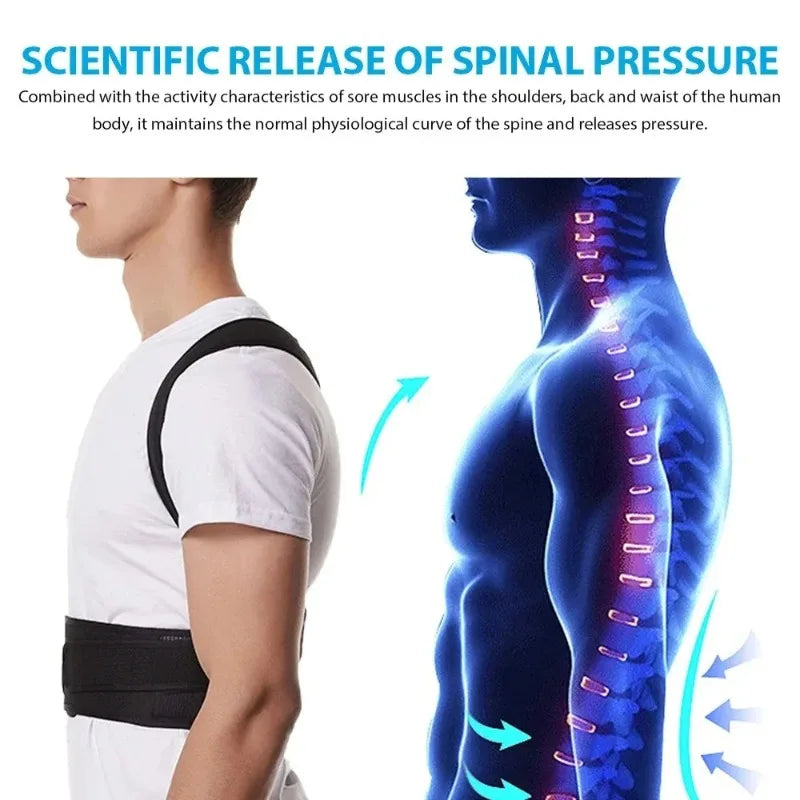 🦴 Danoz HealthSmart | Posture Smart Reinforced Lumbar Support Belt | Posture Corrector Vest | Adjustable Back & Shoulder Brace | Spine Support | Sizes S–XXXL ✨